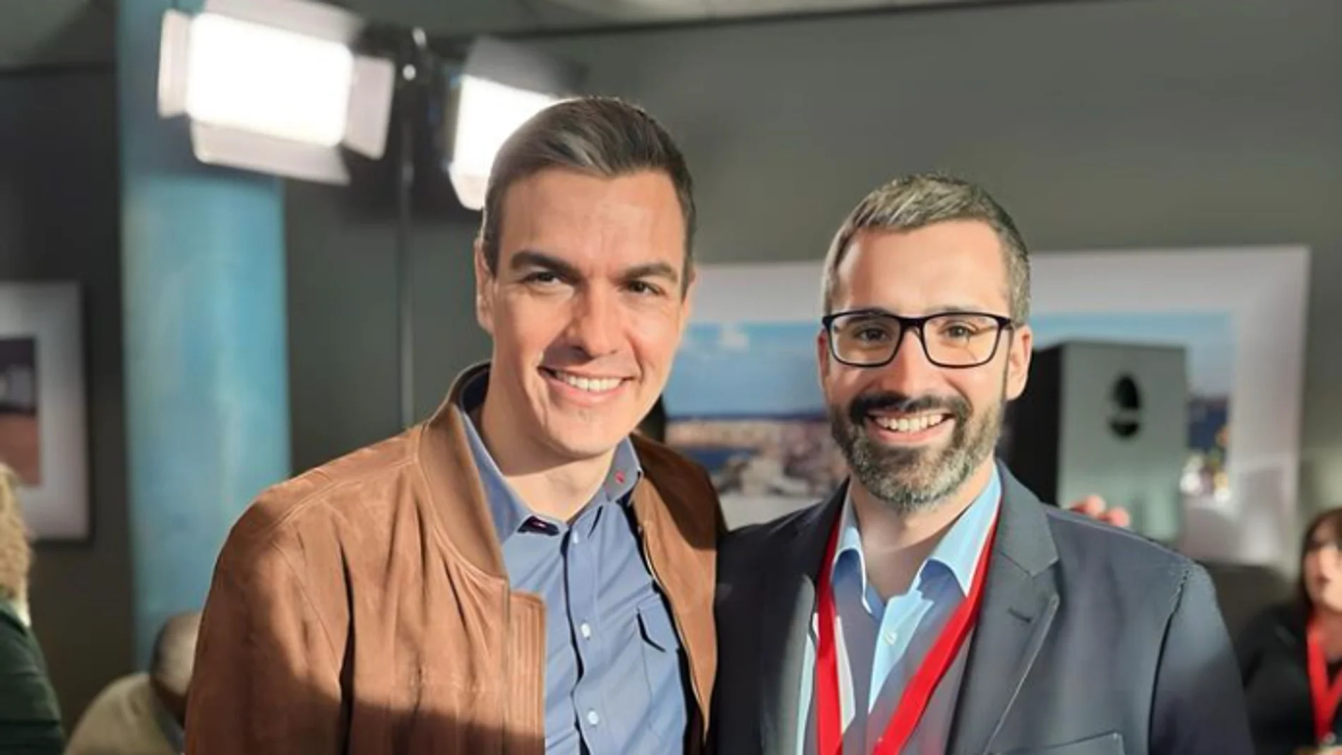 Pedro Sánchez junto a Francisco Lucas, el pasado enero de 2024