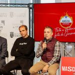 Pablo Mazo, Ricardo Caballer (en el centro) y Vulcano, durante la presentación de la iniciativa