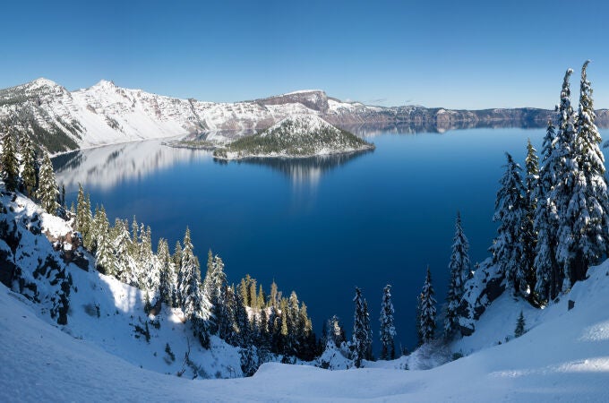 Lago del Cráter, en Oregón 