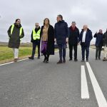 La presidenta de la Diputación de Palencia, Ángeles Armisén, visita los trabajos de la infraestructura