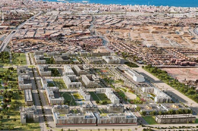 Recreación del futuro barrio de más de mil viviendas Cortijo Merino