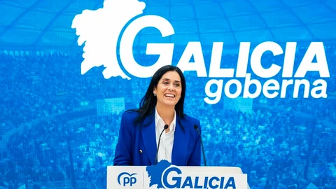 Paula Prado, secretaria del PPdeG, hoy, durante la presentación del lema.