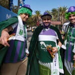 Hinchas del Unicaja en la Fan Zone de la Copa del Rey en Gran Canaria