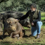 Florencio Sanchidrián junto a un hermoso ejemplar