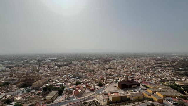 Posible incremento de los niveles de partículas PM10 en Lorca debido a la entrada de una masa de aire africano