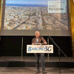 El presidente de Barcino5G, Alberto Fernández Díaz, durante la presentación de las propuestas de la asociación