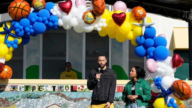 Stephen Curry, en una actividad del All-Star