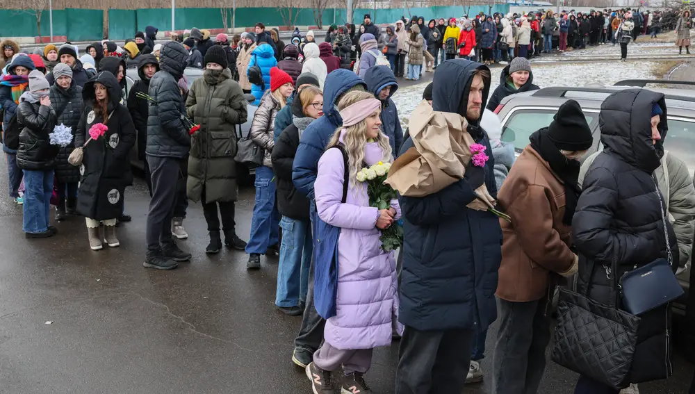 Russians mark one year since opposition leader Alexei Navalny's death