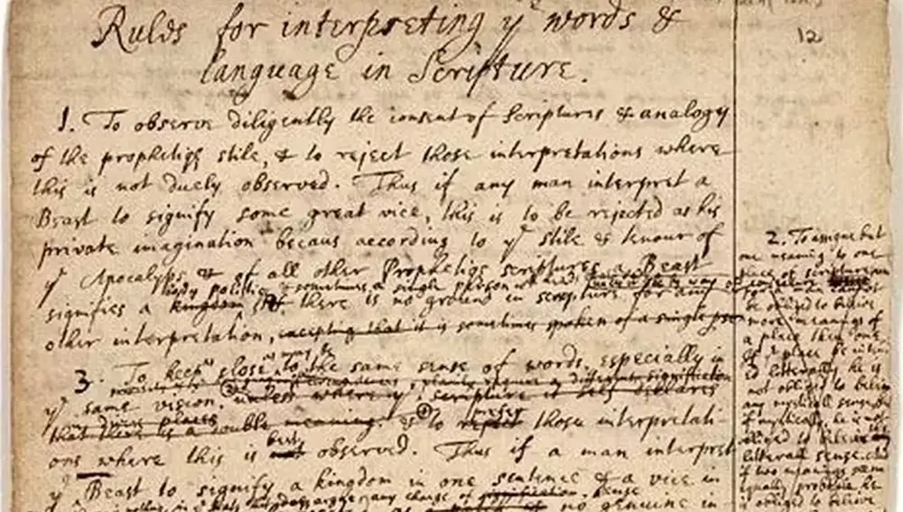 Carta Isaac Newton