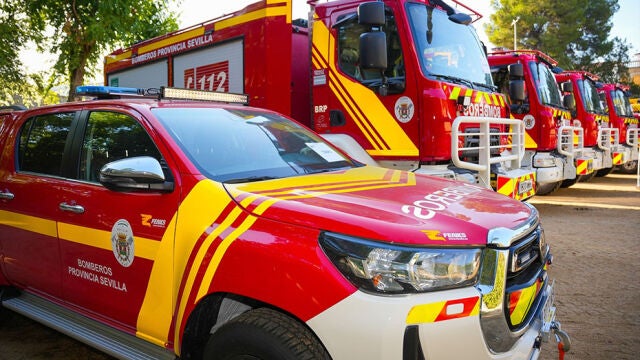 Vehículos de los Bomberos de la Diputación de Sevilla.