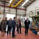 El delegado del Gobierno, Nicanor Sen, visita el Ceder de Lubia (Soria) junto a su director Luis Cano; el subdelegado del Gobierno en Soria, Miguel Latorre; y el secretario general del Ciemat, Enrique Caracuel, entre otros