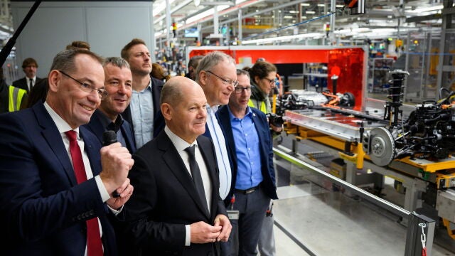 German Chancellor Scholz visits VW plant in Emden