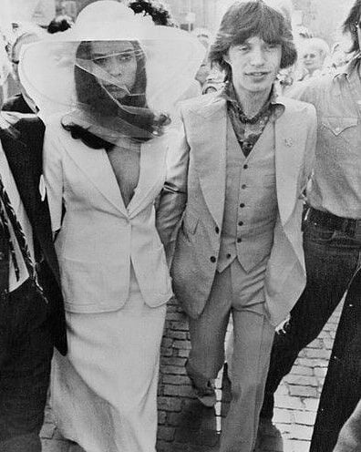 El traje de novia de Bianca Jagger.