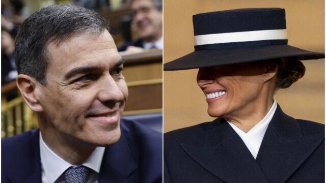 Pedro Sánchez y Melania Trump