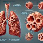 Recreación de los pulmones con bronquiectasias eosinofílicas