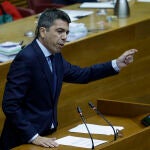 Mazón durante su intervención en la Sesión de Control de Les Corts Valencianes