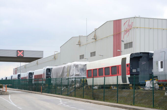Trabajadores de Talgo en Rivabellosa exigen el cobro de la partida variable de su sueldo