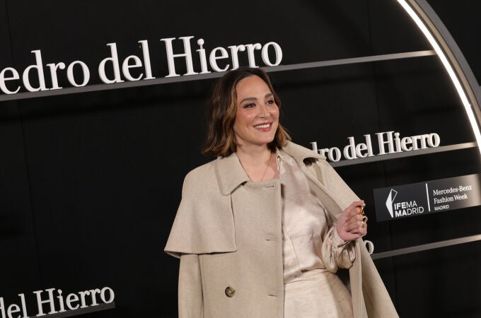 Tamara Falcó en el desfile de Pedro del Hierro de la MBFW 2025