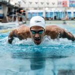 Hugo González, en un entrenamiento en el Club Natació Terrassa