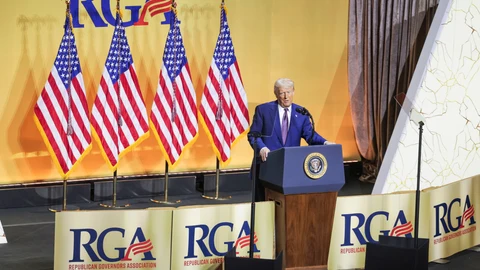US President Donald J. Trump Addresses Republican Governors Association Meeting in Washington DC