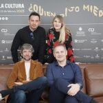 El director de cine Alejandro Amenábar, la periodista y crítica de cine Desirée de Fez y el actor y director de cine Javier Botet, participan en una de las conversaciones del VIII Foro de la Cultura, bajo la moderación de César Combarros, responsable de Cultura de la Agencia Ical