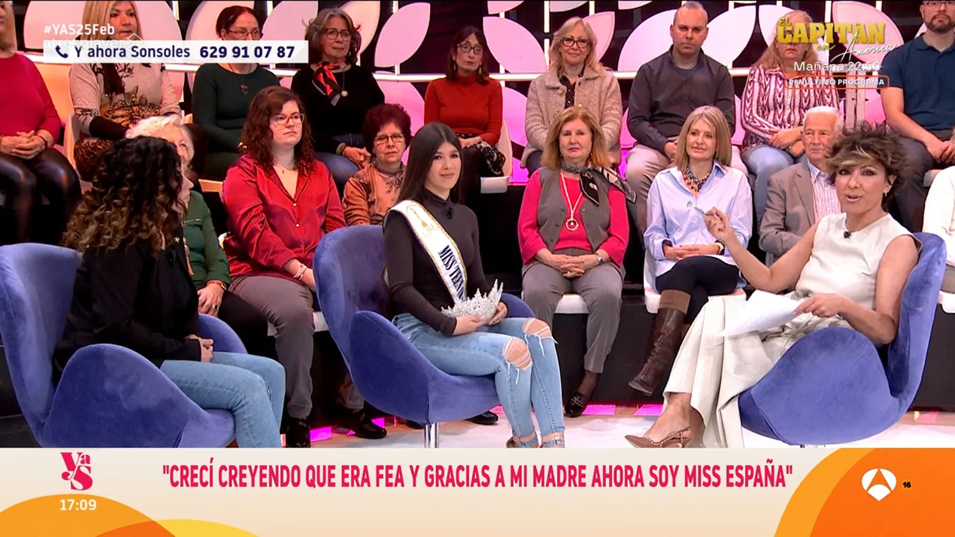 Angie y su madre junto a Sonsoles Ónega en 'Y ahora Sonsoles'