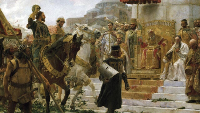 Entrada de Roger de Flor, al frente de los Almogávares, en Constantinopla