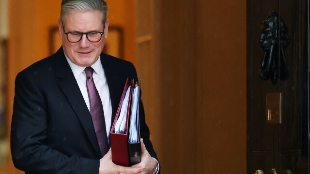 British Prime Minister Keir Starmer leaves for Prime Minister's Questions