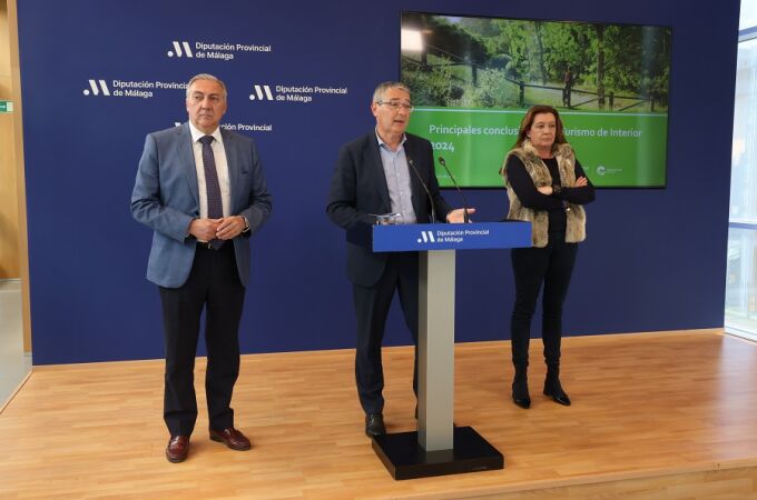 Francisco Salado, presidente de la Diputación y de Turismo Costa del Sol, durante la presentación de los resultados del turismo de interior de la Costa del Sol Francisco