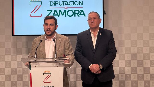 Javier Faúndez y Víctor de la Parte atienden a la prensa tras la Junta de Gobierno Local de la Diputación de Zamora