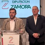 Javier Faúndez y Víctor de la Parte atienden a la prensa tras la Junta de Gobierno Local de la Diputación de Zamora