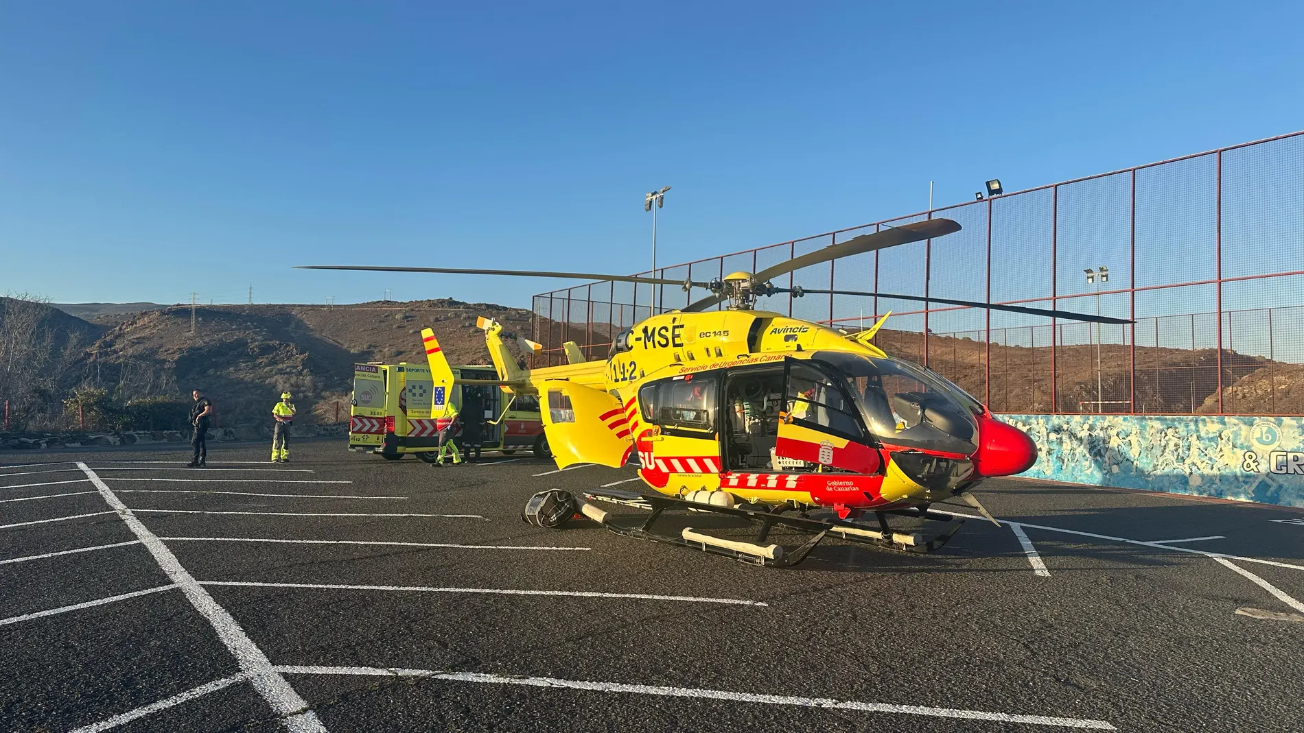 Un turista noruego en estado grave tras caer desde seis metros en un hotel de Gran Canaria