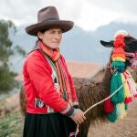 Persona con una llama