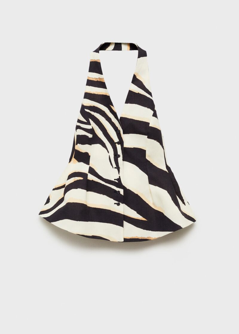 Chaleco de estampado animal.