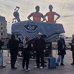 El Roig Arena se presenta en Madrid con un monumento en la estación de Atocha que "hace un guiño" a las Fallas