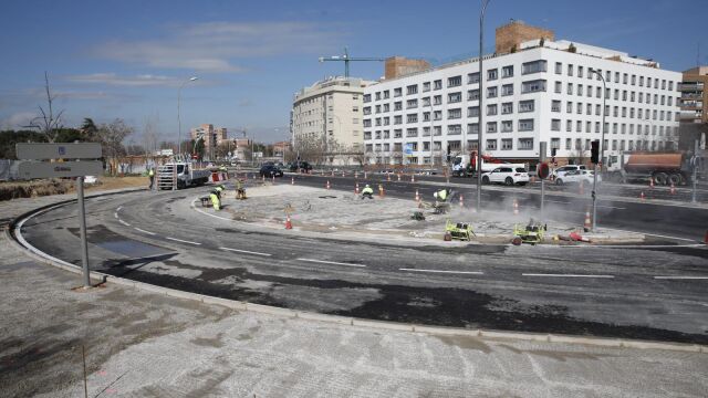 Las obras de la glorieta comenzaron a finales del pasado noviembre