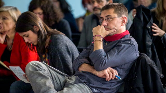 Juan Carlos Monedero durante la presentación del libro, Repensar la España plurinacional, el 15 de noviembre de 2017.