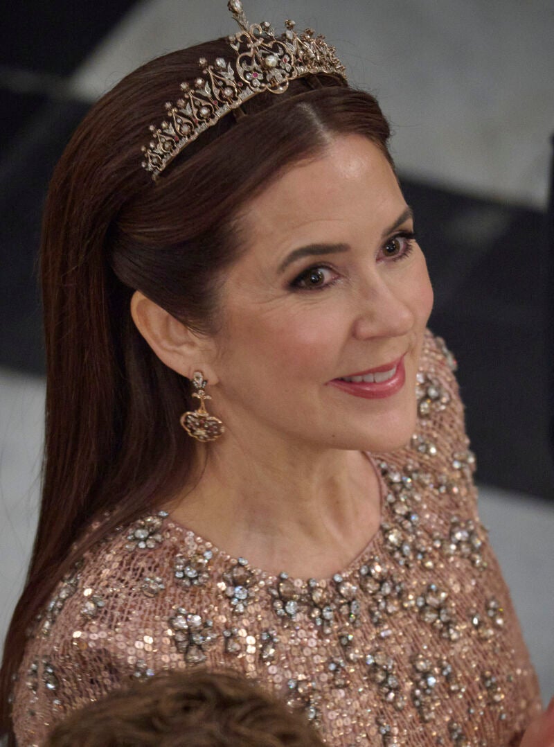 Mary de Dinamarca en una cena de gala en Copenhague.