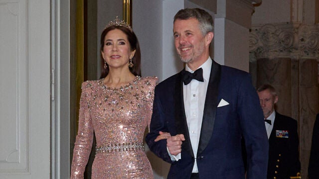 Mary de Dinamarca en una cena de gala en Copenhague.