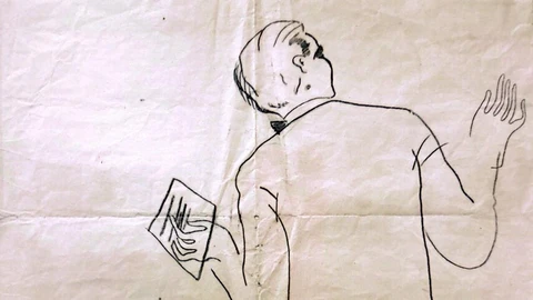 Un retrato desconocido de Lorca recitando por Carlos F. Valdemoro, de 1932