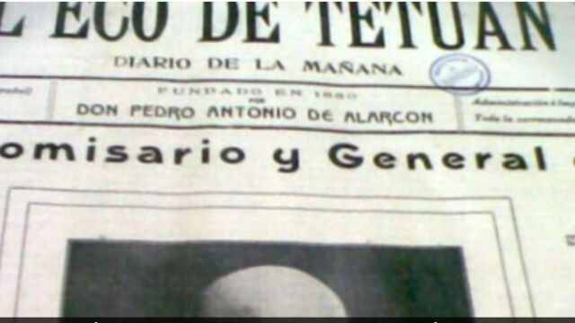 Portada del primer y único ejemplar de "El Eco de Tetuán"