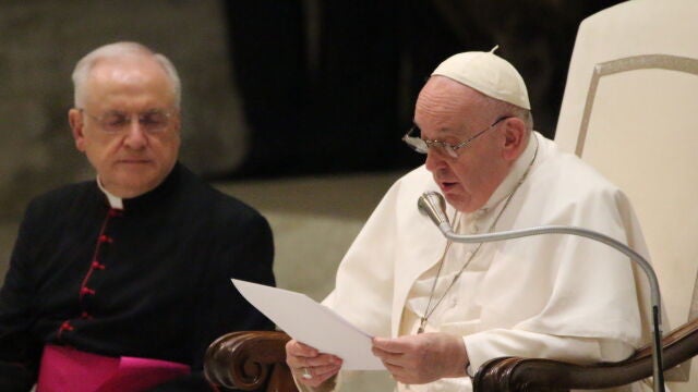 El Papa Francisco durante una Audiencia General en el Aula Paolo VI del Vaticano