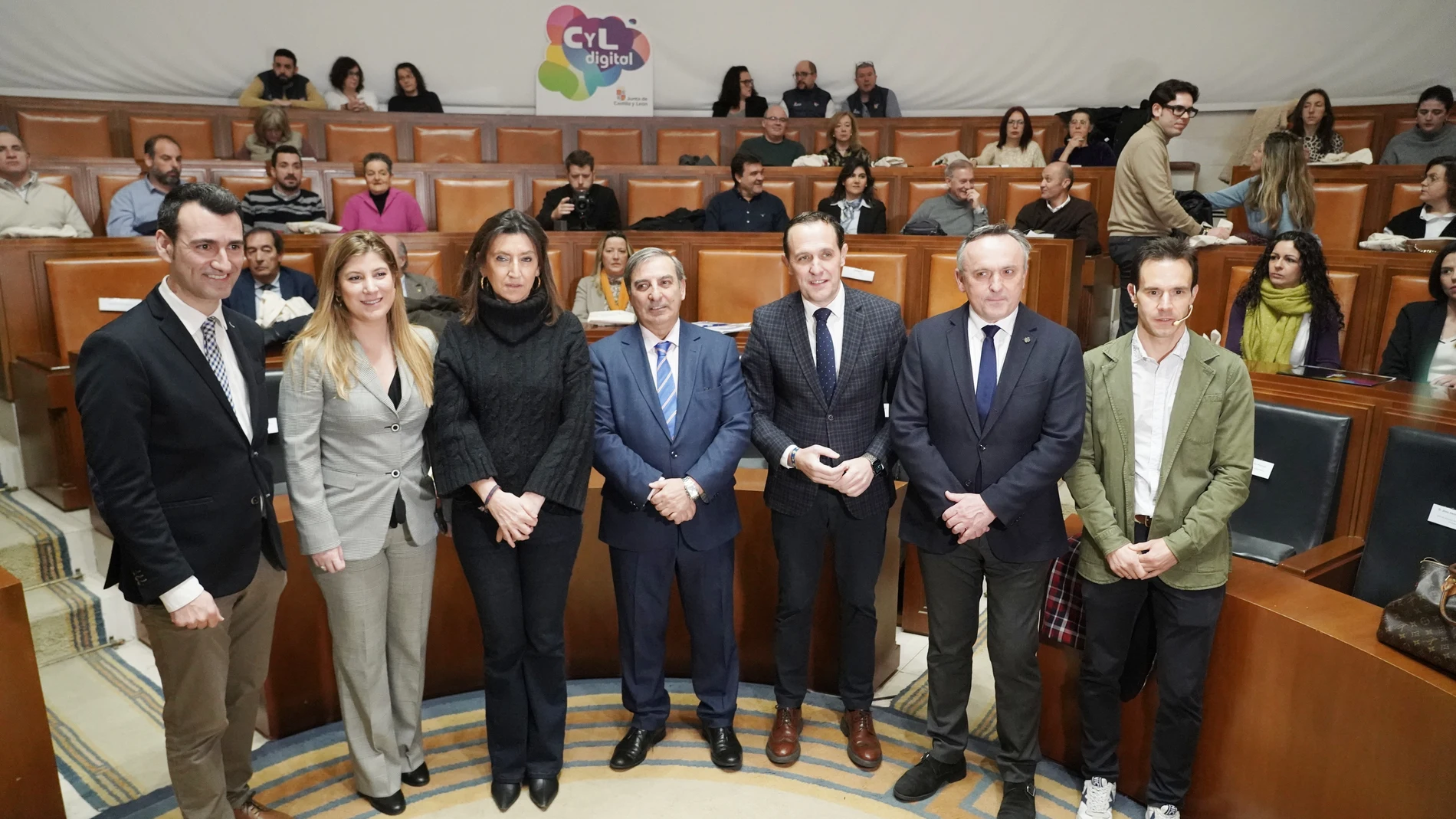 Sanz Merino y Conrado Íscar en la presentación del Cyl Digital Rural
