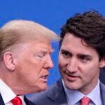 Donald Trump y el "premier" canadiense, Justin Trudeau, en una imagen de 2019