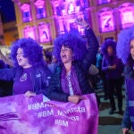 Mujeres malagueñas durante la manifestación del 8M