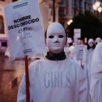 Mujeres durante la manifestación del 8M de 2024 en Sevilla 