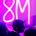 Acto por el 8M en el Prado con la presencia del presidente del gobierno Pedro Sánchez.