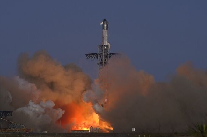 SpaceX's mega rocket Starship lifts off for a test flight from Starbase in Boca Chica, Texas, Thursday, March 6, 2025. 