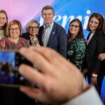 El líder del Partido Popular, Alberto Núñez Feijóo, durante un acto público en Palma con motivo del Día internacional de la Mujer, este viernes, en Palma