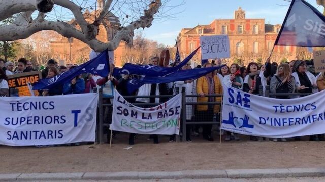 Manifestantes de la FTPS en una foto de archivo